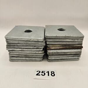 LOT OF 10 3"X3"X1/4" THICK SQUARE BEARING PLATE WASHER GALVANIZED